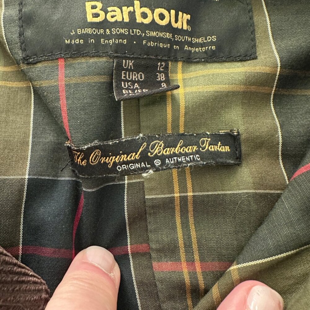 Barbour Jacket Womens US 8 UK 12 Flyweight Wax Utility Classic Preppy Rain - Picture 2 of 13